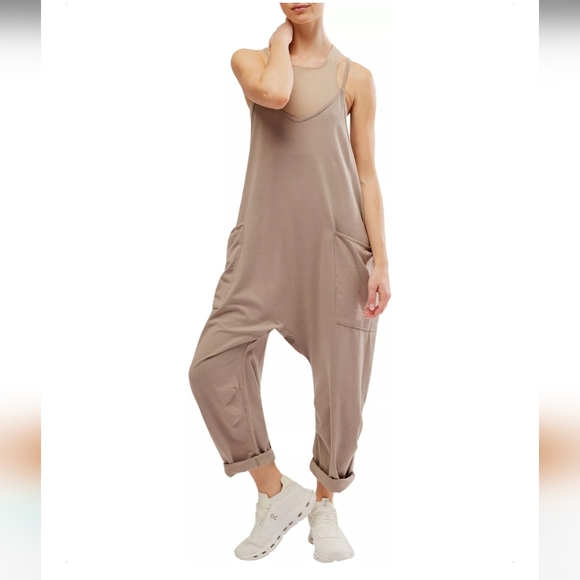 Free People Movement Hot Shot Onesie Mocha Latte Medium - Picture 8 of 13